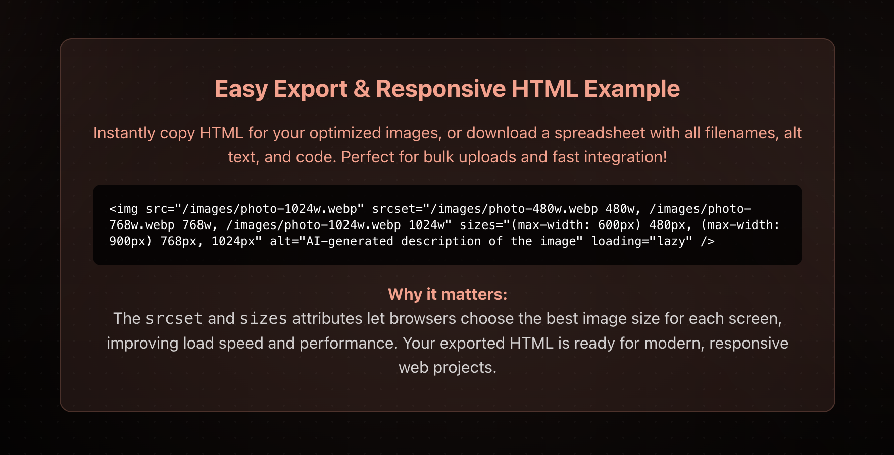 Chrome DevTools showing different image sizes loading on desktop vs mobile